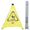 Rubbermaid Commercial Multilingual Caution Safety Cone, 3-Side, Fabric, 21 x 21 x 20, Yellow FG9S0000YEL - alternate 1